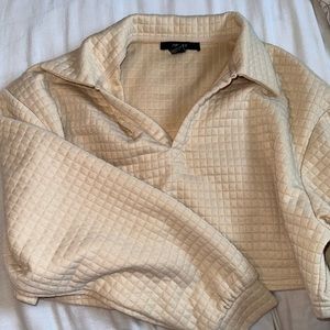 Forever 21 Waffle Knit Long-sleeve Crop Top
